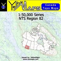NTS Region 82 - 1:50,000 Series - YellowMaps Canada Topo Maps